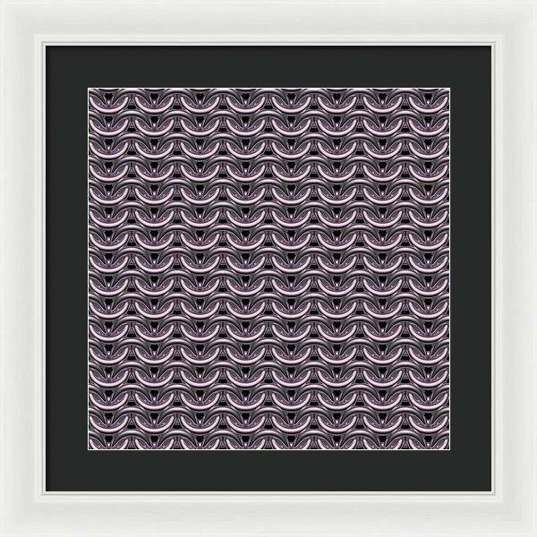 Tarnished Silver Maille Framed Print