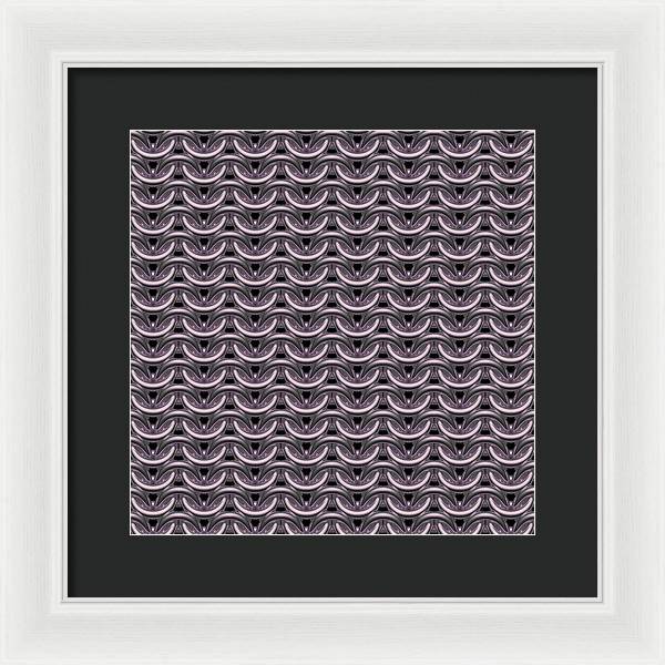 Tarnished Silver Maille Framed Print