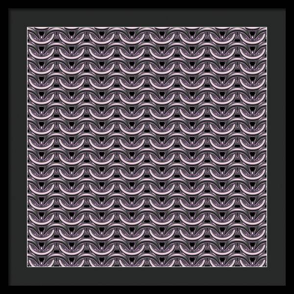 Tarnished Silver Maille Framed Print