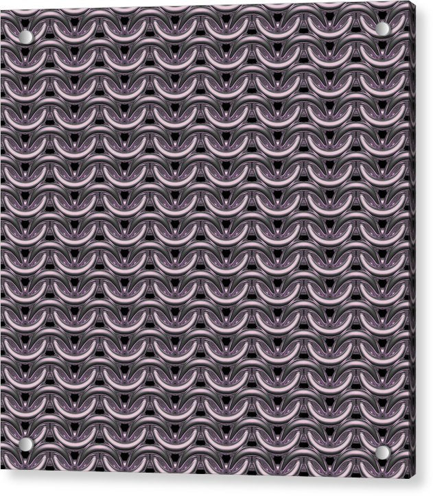 Tarnished Silver Maille Acrylic Print