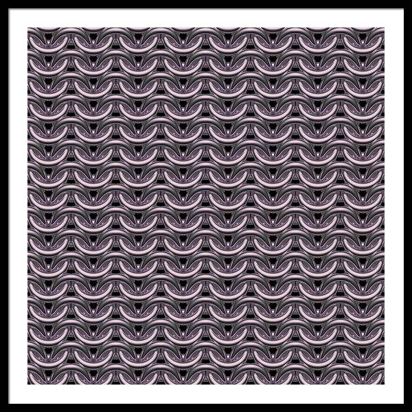 Tarnished Silver Maille Framed Print
