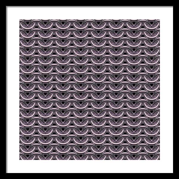 Tarnished Silver Maille Framed Print