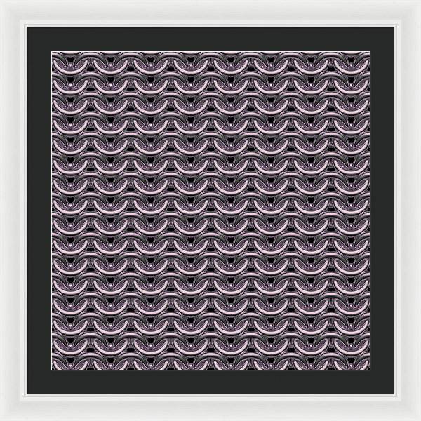 Tarnished Silver Maille Framed Print