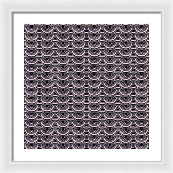 Tarnished Silver Maille Framed Print
