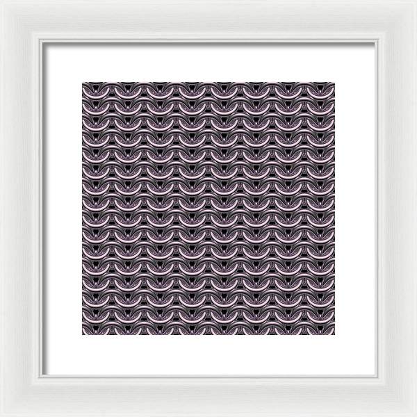 Tarnished Silver Maille Framed Print