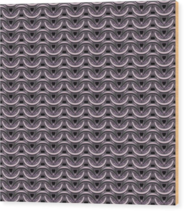 Tarnished Silver Maille Wood Print