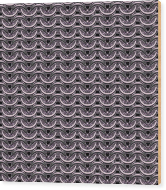 Tarnished Silver Maille Wood Print