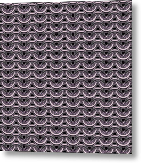 Tarnished Silver Maille Metal Print