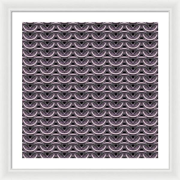 Tarnished Silver Maille Framed Print