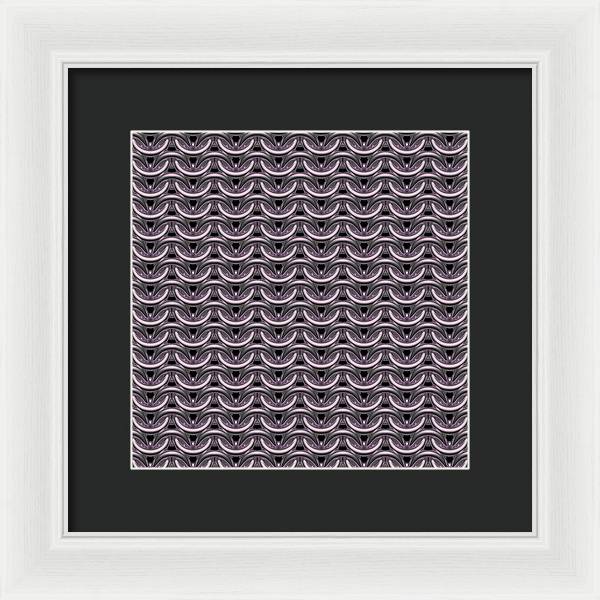 Tarnished Silver Maille Framed Print