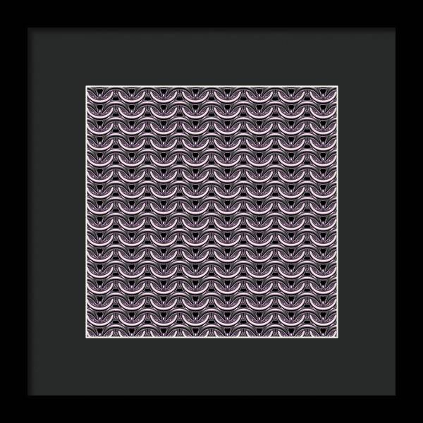 Tarnished Silver Maille Framed Print
