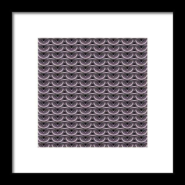 Tarnished Silver Maille Framed Print