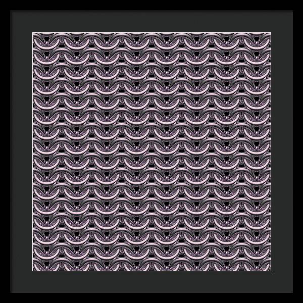 Tarnished Silver Maille Framed Print