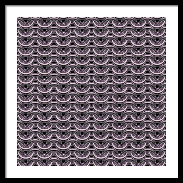Tarnished Silver Maille Framed Print