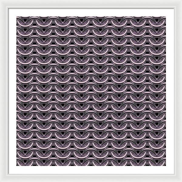 Tarnished Silver Maille Framed Print