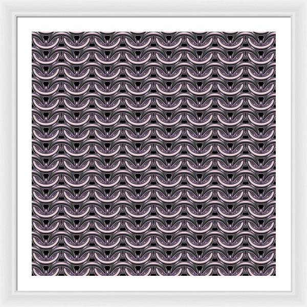 Tarnished Silver Maille Framed Print