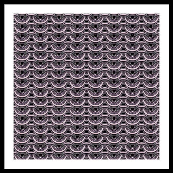 Tarnished Silver Maille Framed Print
