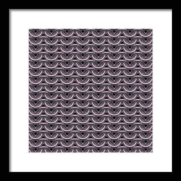 Tarnished Silver Maille Framed Print