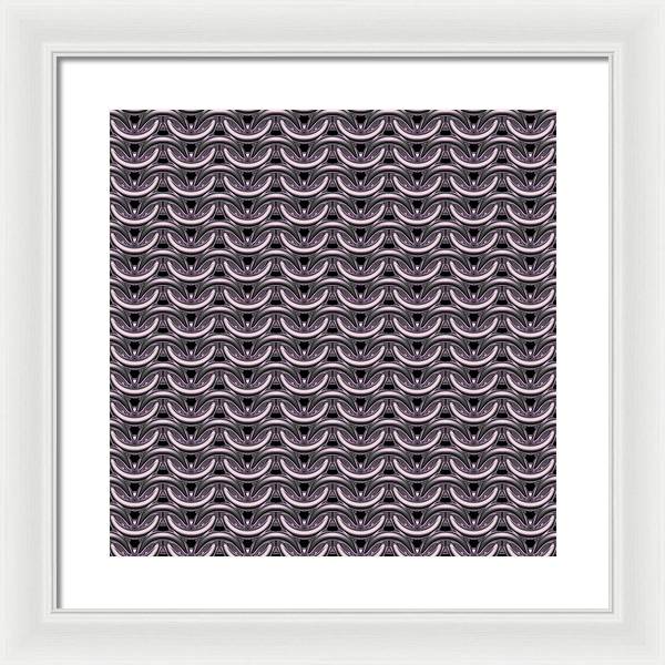 Tarnished Silver Maille Framed Print