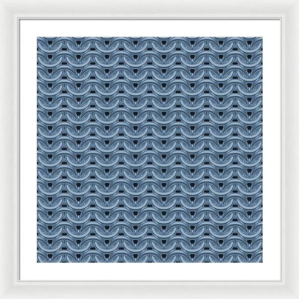 Twilight Blue Maille Framed Print