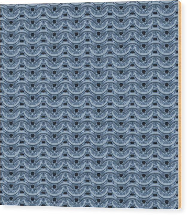 Twilight Blue Maille Wood Print