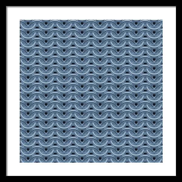 Twilight Blue Maille Framed Print