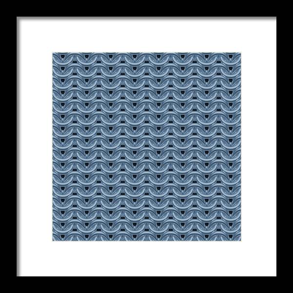 Twilight Blue Maille Framed Print