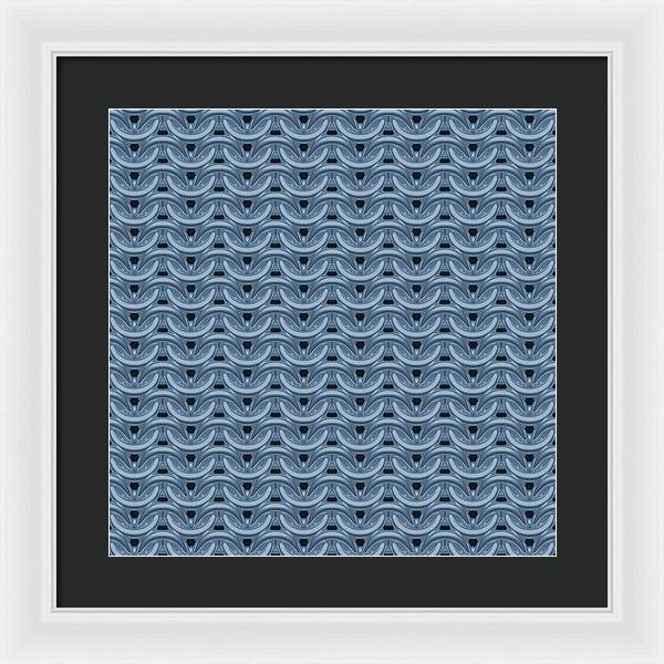 Twilight Blue Maille Framed Print