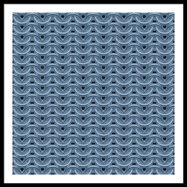 Twilight Blue Maille Framed Print