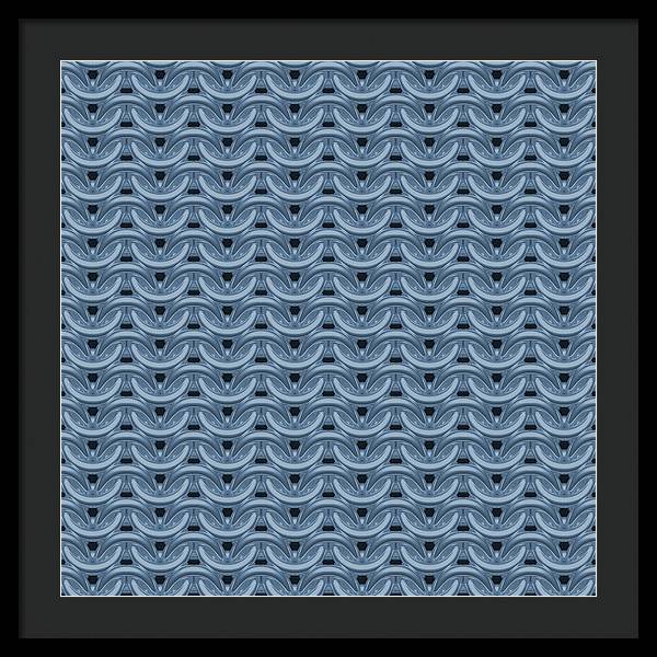 Twilight Blue Maille Framed Print