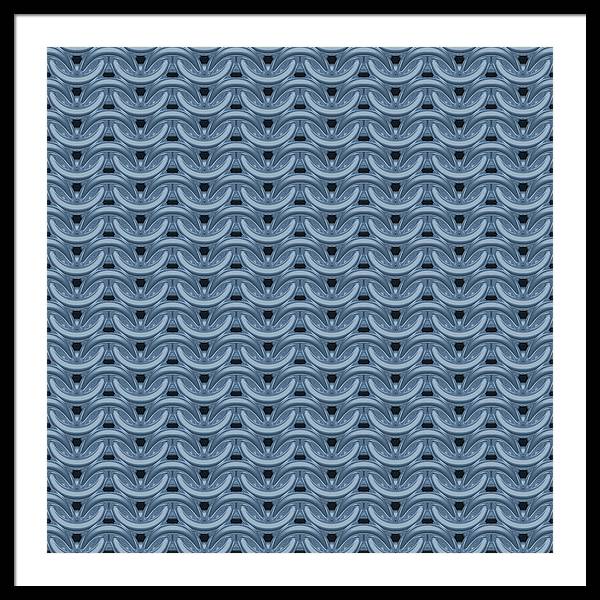Twilight Blue Maille Framed Print