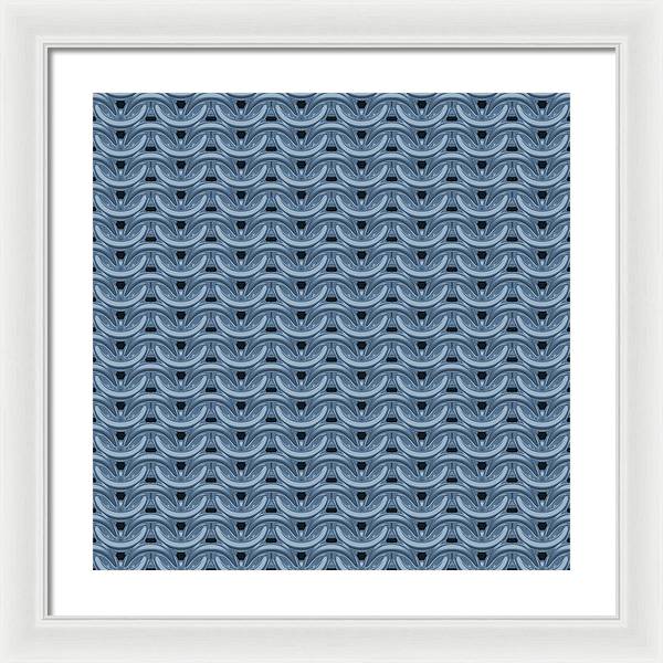 Twilight Blue Maille Framed Print
