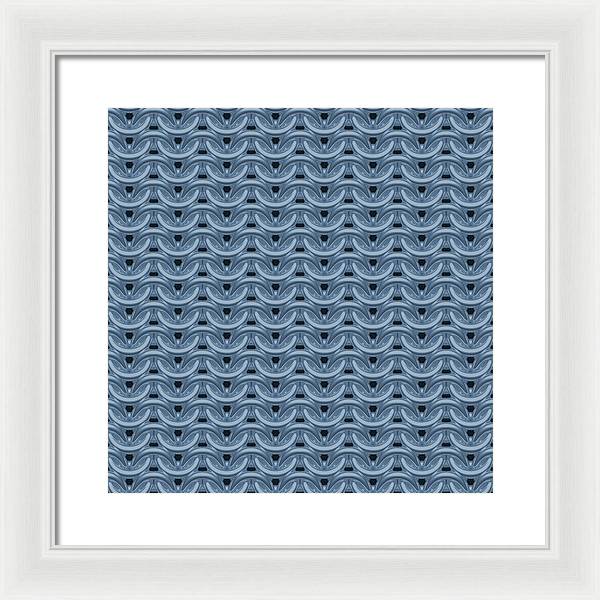 Twilight Blue Maille Framed Print