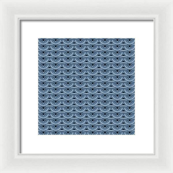 Twilight Blue Maille Framed Print