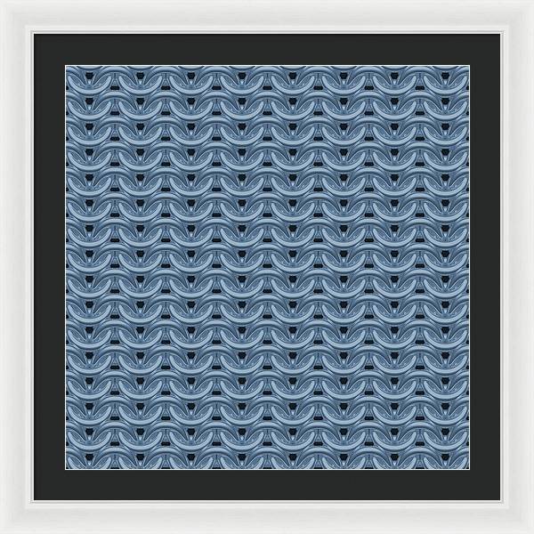 Twilight Blue Maille Framed Print