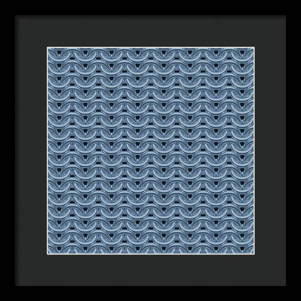 Twilight Blue Maille Framed Print