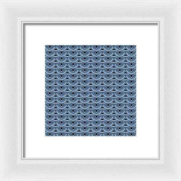 Twilight Blue Maille Framed Print