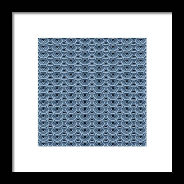 Twilight Blue Maille Framed Print