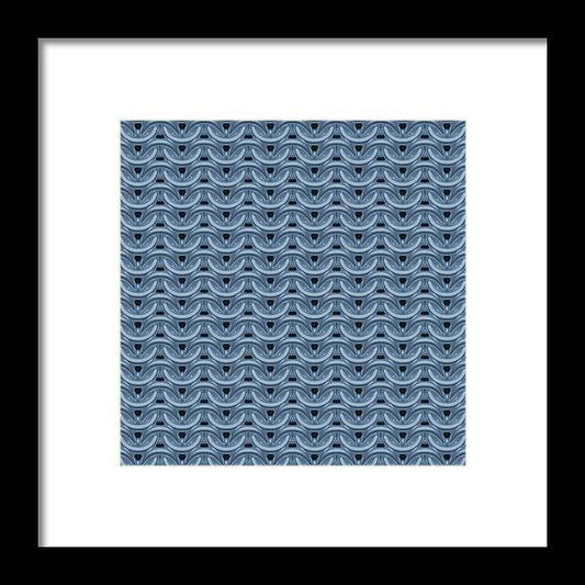 Twilight Blue Maille Framed Print