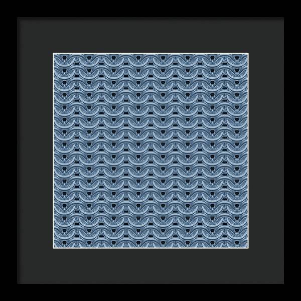 Twilight Blue Maille Framed Print