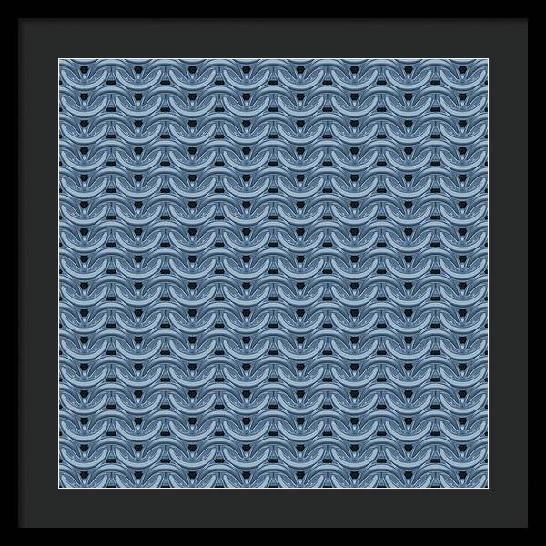 Twilight Blue Maille Framed Print