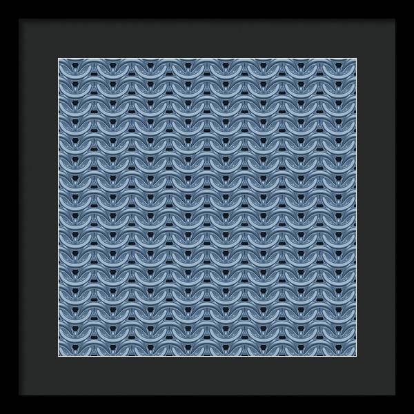 Twilight Blue Maille Framed Print