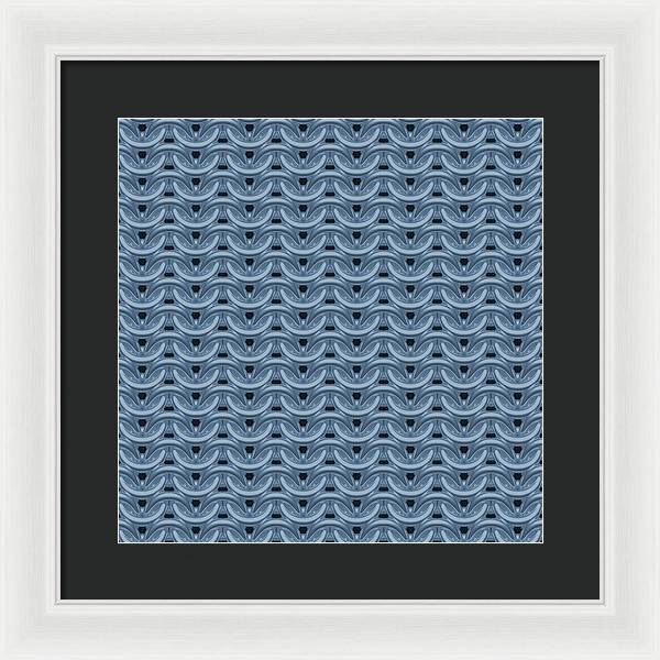 Twilight Blue Maille Framed Print