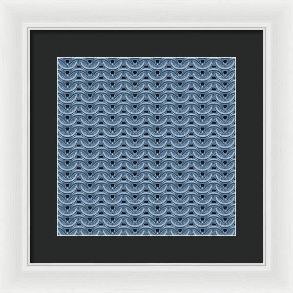 Twilight Blue Maille Framed Print