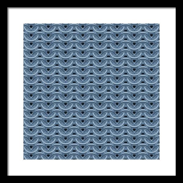 Twilight Blue Maille Framed Print