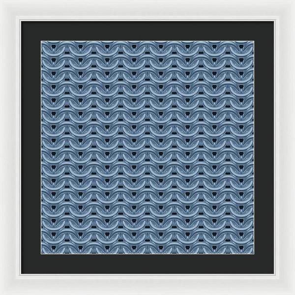 Twilight Blue Maille Framed Print