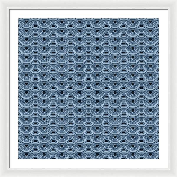 Twilight Blue Maille Framed Print