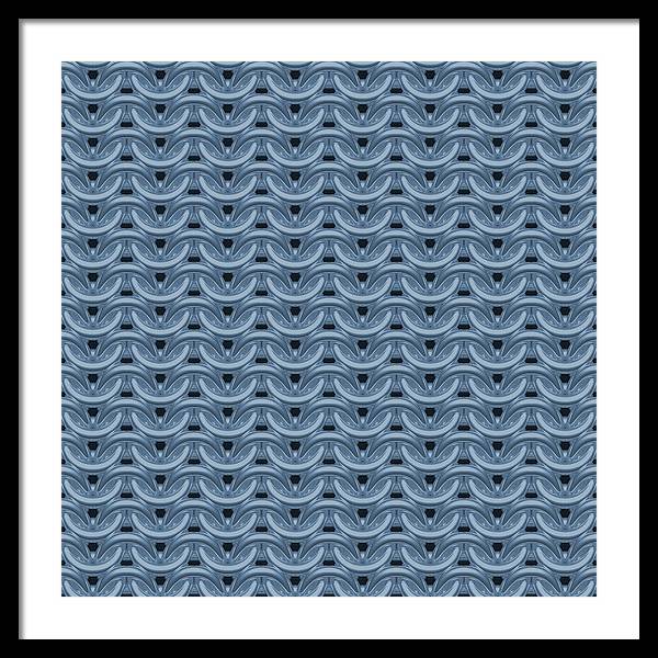 Twilight Blue Maille Framed Print