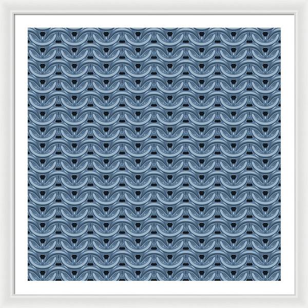 Twilight Blue Maille Framed Print