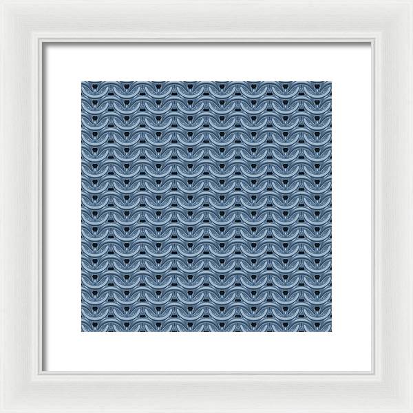 Twilight Blue Maille Framed Print